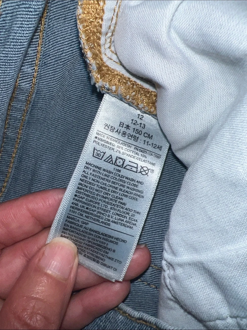 GAP Men's Washed Blue Straight Jeans
